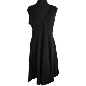 NWT | Classic Black Sleeveless V-Neck Fit & Flare A-Line Dress | XLarge